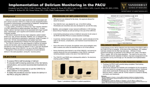 Implementation of Delirium Monitoring in the PACU