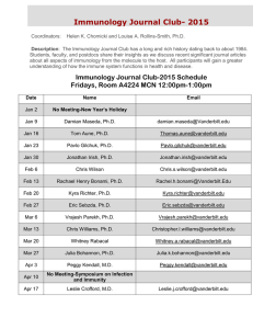 Immunology Journal Club- 2015