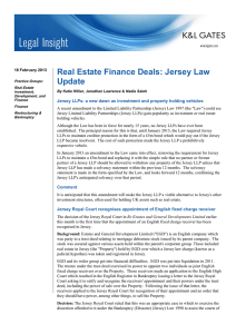 Real Estate Finance Deals: Jersey Law Update