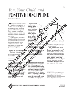 POSITIVE DISCIPLINE C You, Your Child, and