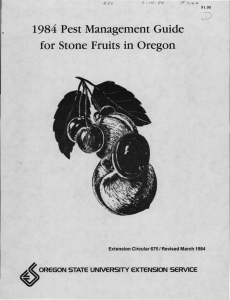 1984 Pest Management Guide for Stone Fruits in Oregon 2.&#34;/~?*t