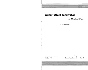 Winter Wheat Fertilization F. V. Pumphrey