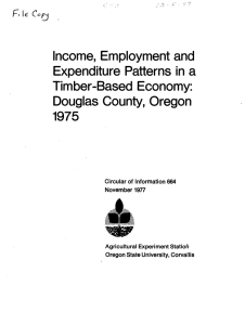 Income, Employment and Expenditure Patterns in a Timber-Based Economy: Douglas County, Oregon