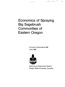 Economics of Spraying Big Sagebrush Communities of Eastern Oregon