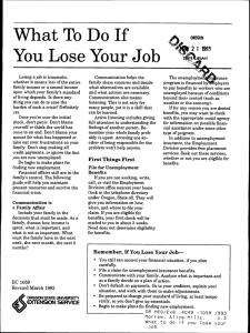 What To Do If You Lose Your Job