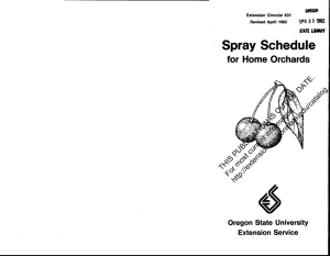 4 Spray Schedule for Home Orchards Oregon State University