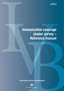 IVB Immunization coverage cluster survey – Reference manual