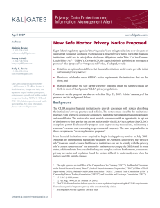 Privacy, Data Protection and Information Management Alert