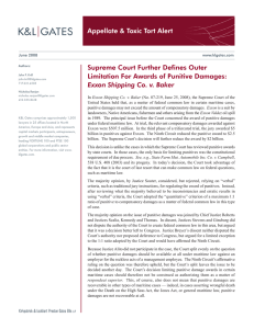 Appellate &amp; Toxic Tort Alert Supreme Court Further Defines Outer