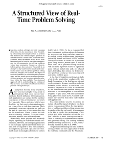 A Structured View of Real- time-constrained problem-solving techniques