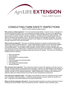 CONDUCTING FARM SAFETY INSPECTIONS