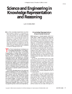 Knowledge Representation: Disconnected Science?