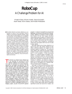 RoboCup A Challenge Problem for AI