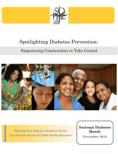 Spotlighting Diabetes Prevention: Empowering Communities to Take Control National Diabetes Month