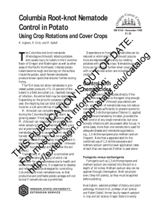 T DATE. Columbia Root-knot Nematode Control in Potato