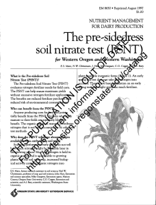 (PSNT) DATE. OF The pre-sidedress