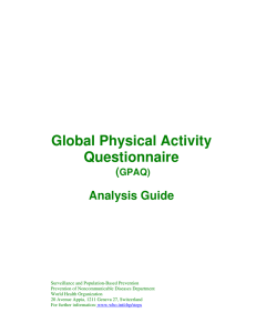 Global Physical Activity Questionnaire Analysis Guide