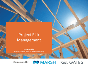 Project Risk Management Co-sponsored by Presented by