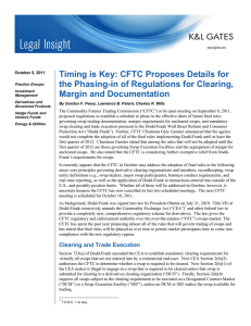 Timing is Key: CFTC Proposes Details for Margin and Documentation