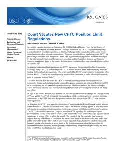Court Vacates New CFTC Position Limit Regulations