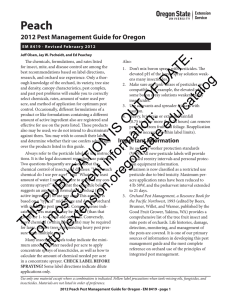 Peach 2012 Pest Management Guide for Oregon