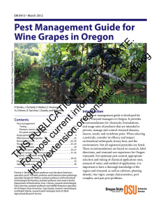 Pest Management Guide for Wine Grapes in Oregon DATE. OF