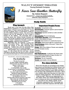 I Never Saw Another Butterfly Walnut Street Theatre Study Guide