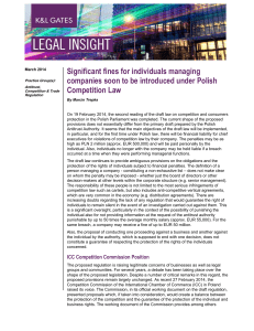 Significant fines for individuals managing Competition Law