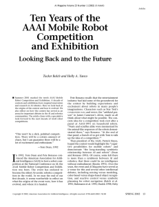 Ten Years of the AAAI Mobile Robot Competition and Exhibition