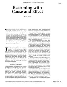 Reasoning with Cause and Effect Judea Pearl