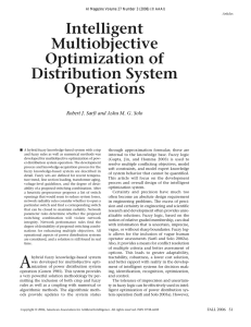 Intelligent Multiobjective Optimization of Distribution System