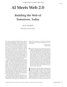 AI Meets Web 2.0 Building the Web of Tomorrow, Today Jay M. Tenenbaum