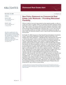 Distressed Real Estate Alert New Policy Statement on Commercial Real Flexibility