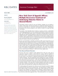 Insurance Coverage Alert New York Court of Appeals Afﬁ rms
