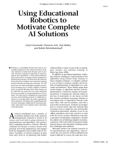 Using Educational Robotics to Motivate Complete AI Solutions