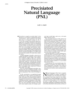 Precisiated Natural Language