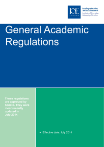 General Academic Regulations  These regulations