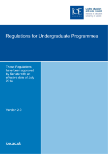 Regulations for Undergraduate Programmes