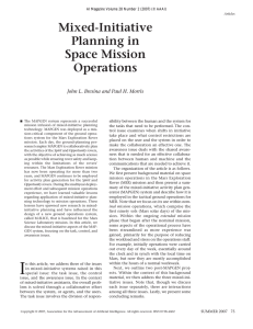 Mixed-Initiative Planning in Space Mission Operations