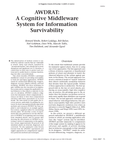 AWDRAT: A Cognitive Middleware System for Information Survivability