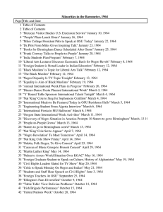 Minorities in the Barometer, 1964