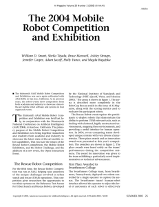 The 2004 Mobile Robot Competition and Exhibition