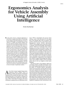 Ergonomics Analysis for Vehicle Assembly Using Artificial Intelligence