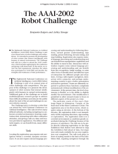 The AAAI-2002 Robot Challenge