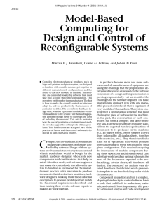 Model-Based Computing for Design and Control of Reconfigurable Systems