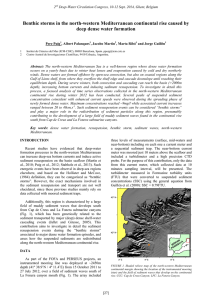 Benthic storms in the north-western Mediterranean continental rise caused by