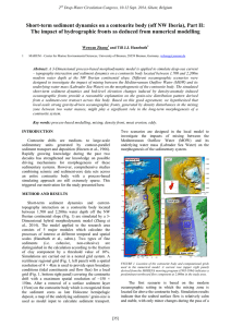 Short-term sediment dynamics on a contourite body (off NW Iberia),... The impact of hydrographic fronts as deduced from numerical modelling