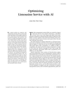 T Optimizing Limousine Service with AI Andy Hon Wai Chun