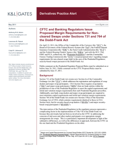 Derivatives Practice Alert CFTC and Banking Regulators Issue