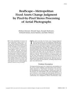 RealScape—Metropolitan Fixed Assets Change Judgment by Pixel-by-Pixel Stereo Processing of Aerial Photographs